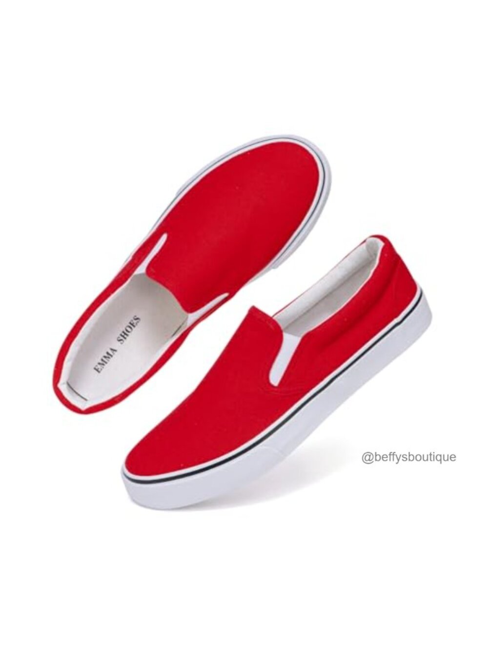 Women's Canvas Slip On Sneakers Thick Sole Comfortable Walking Shoes